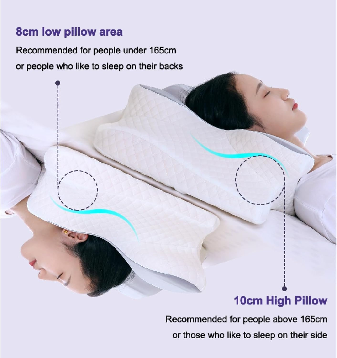 Butterfly Cervical Memory Foam Pillow Slow Rebound Neck Support
