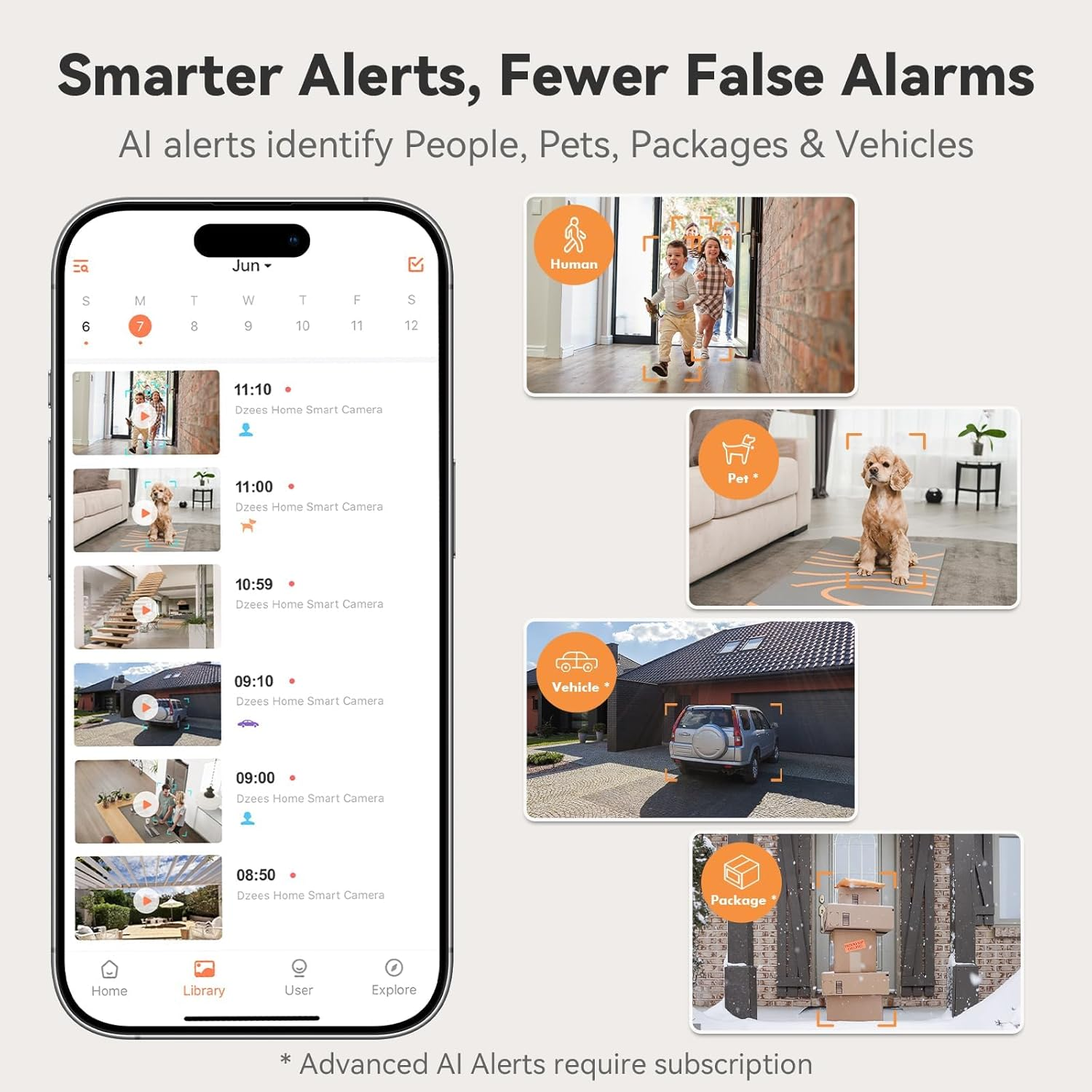 Magnetic Wireless Security Camera 2K AI Battery 2-Way Audio
