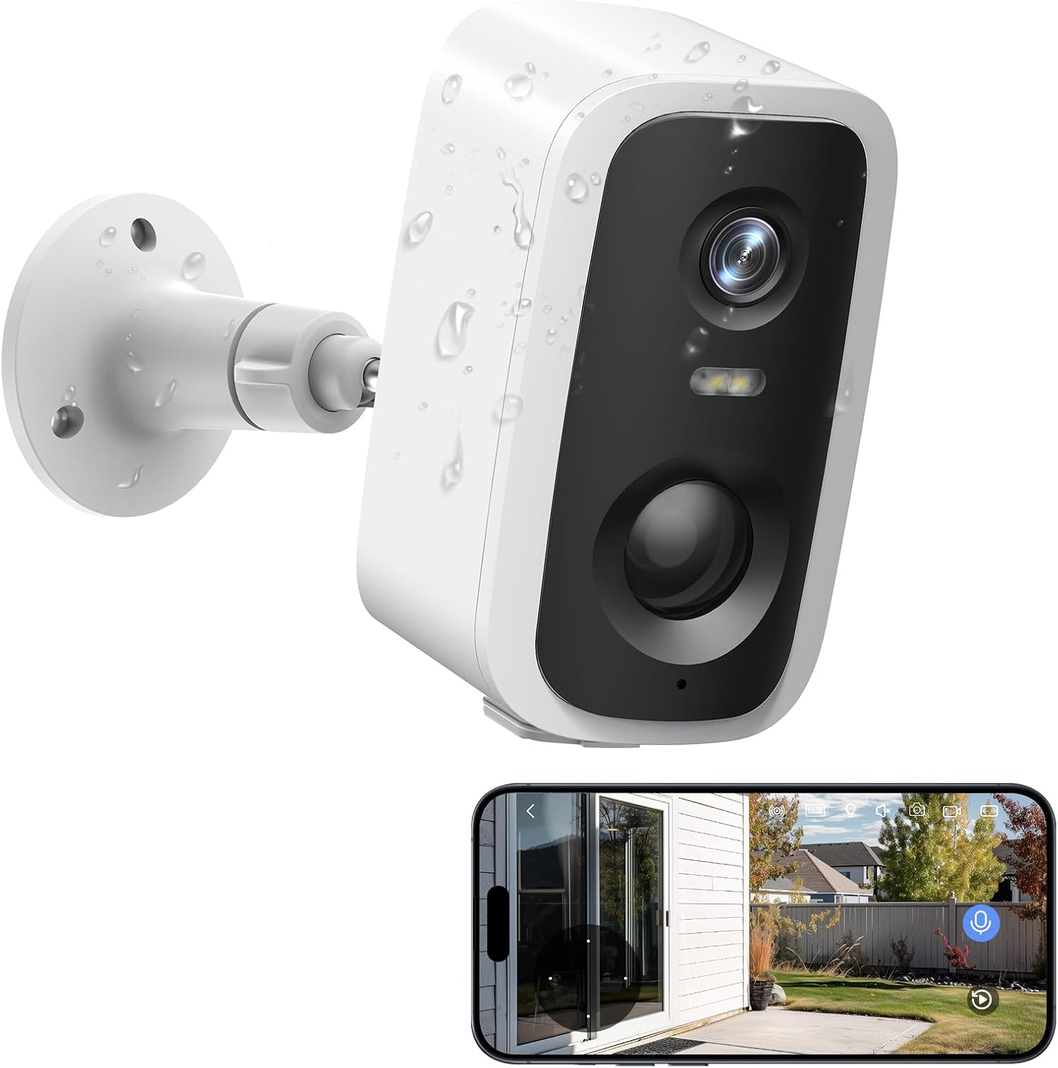 Wireless Outdoor Security Camera WiFi Spotlight Motion Alert