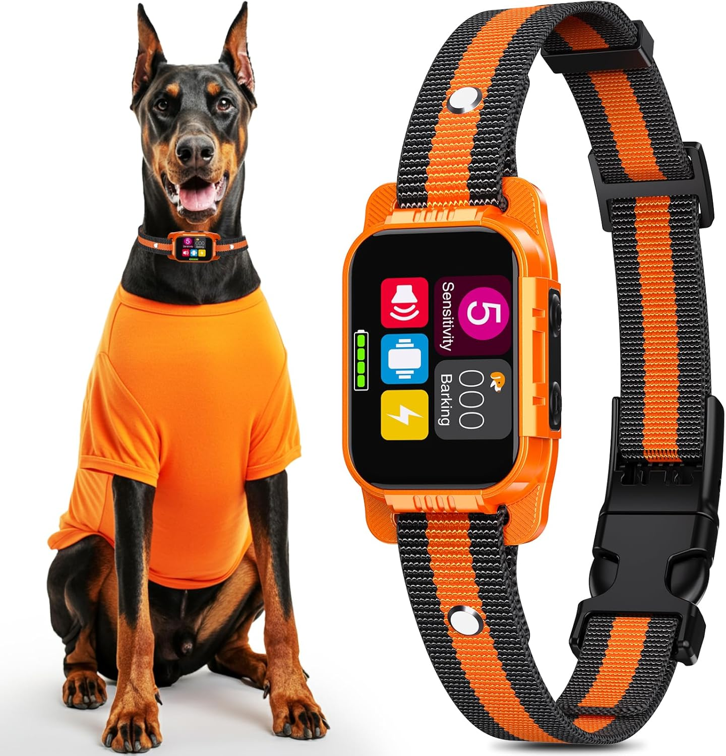 Smart Dog Bark Collar 5 Modes 5 Sensitivity IP67 Waterproof