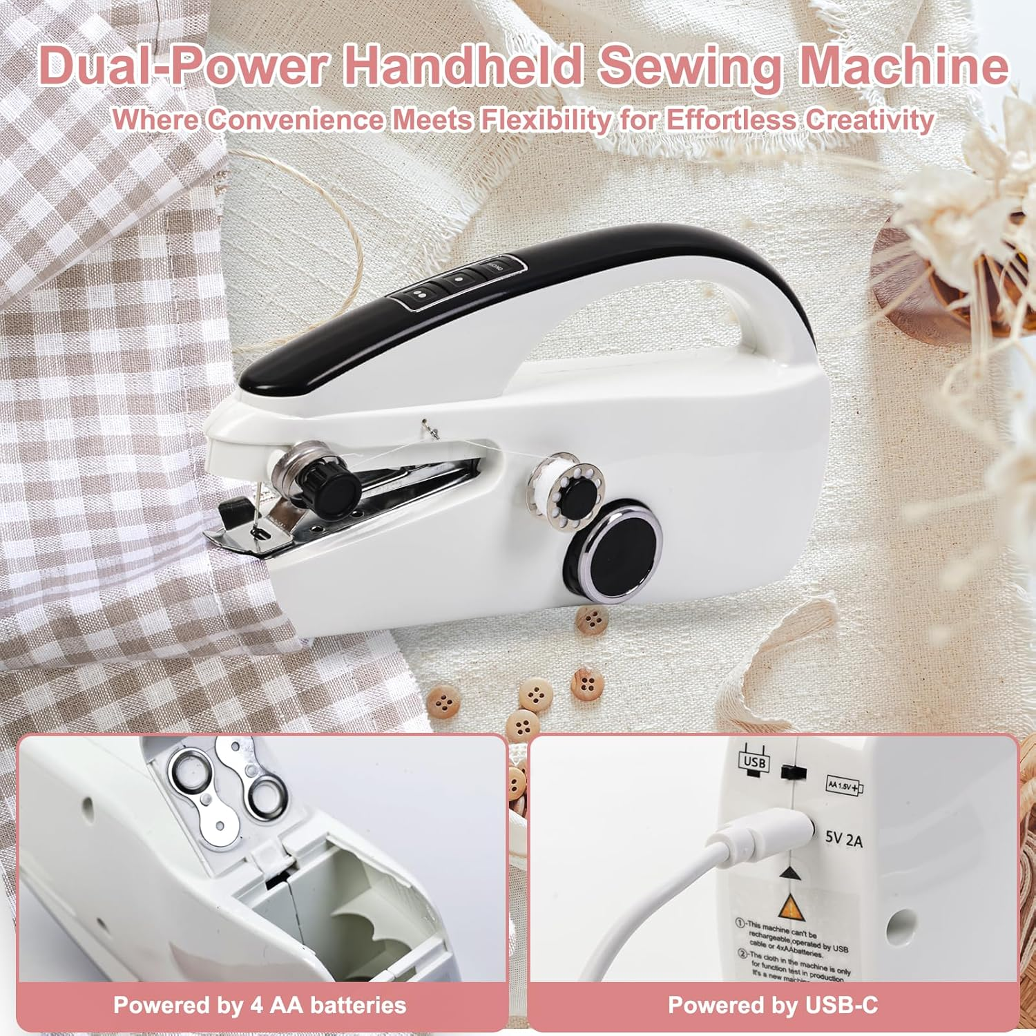 Handheld Sewing Machine for Quick Stitching
