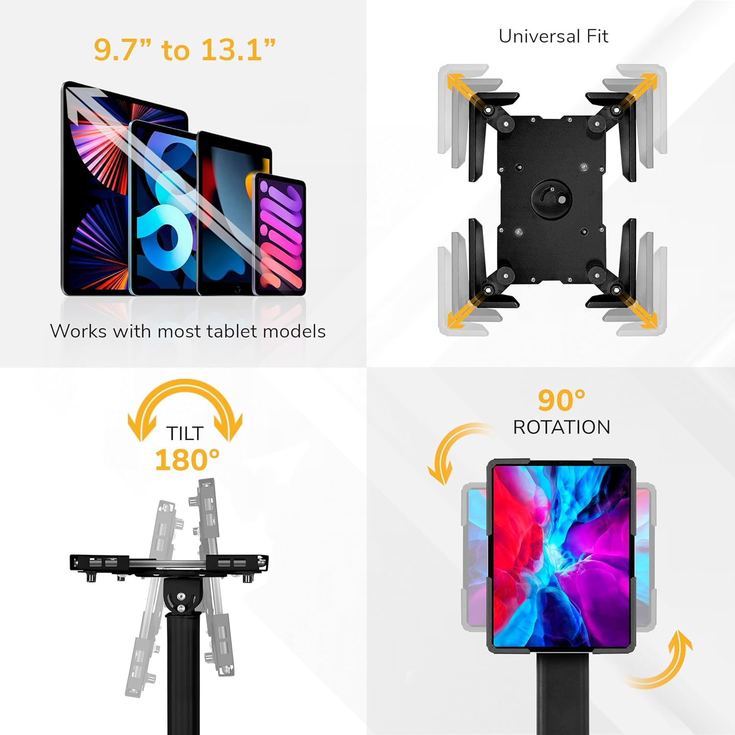 Mount-It! Anti-Theft Tablet Floor Stand Kiosk