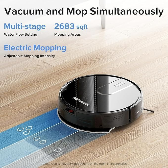 ROPVACNIC Robot Vacuum & Mop Combo 5200Pa
