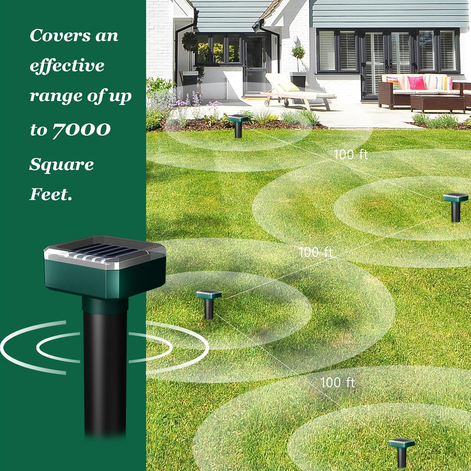 Solar Deer Repellent Devices Waterproof 4 Pack