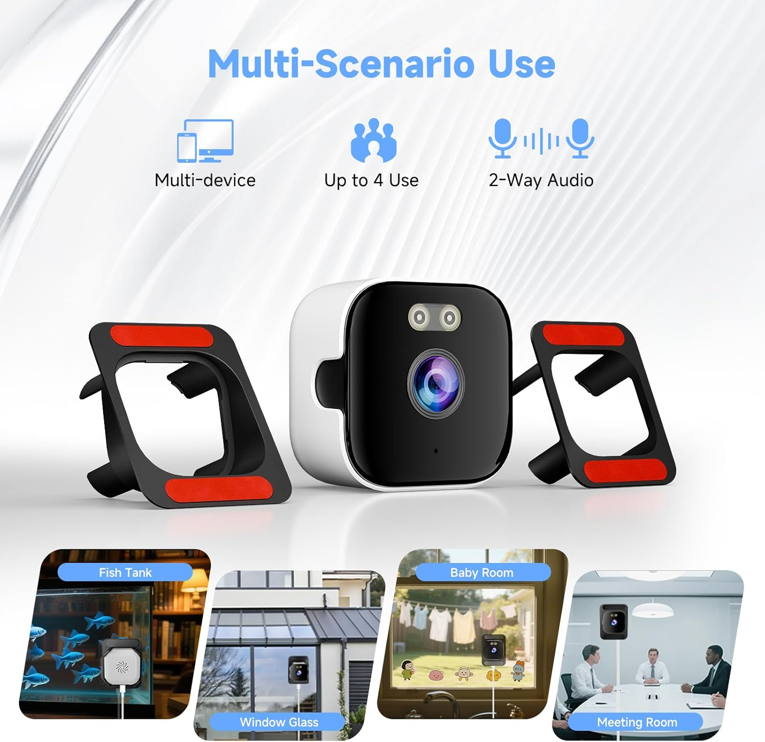 AXB 4K Window Security Camera Dual-Light Color Night Vision