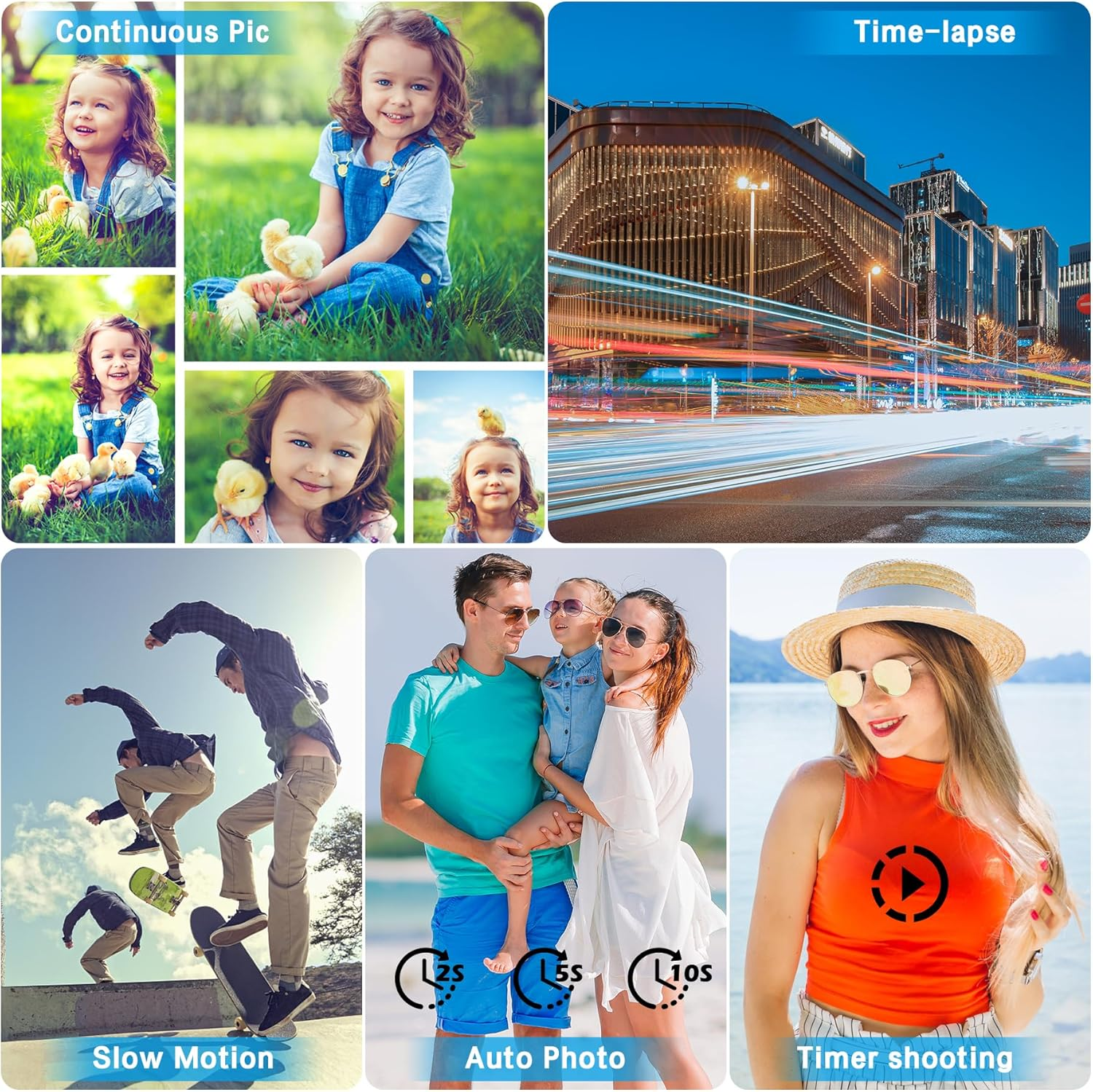 4K 48MP Vlogging Camera Camcorder 270° Screen 18X Zoom 32G