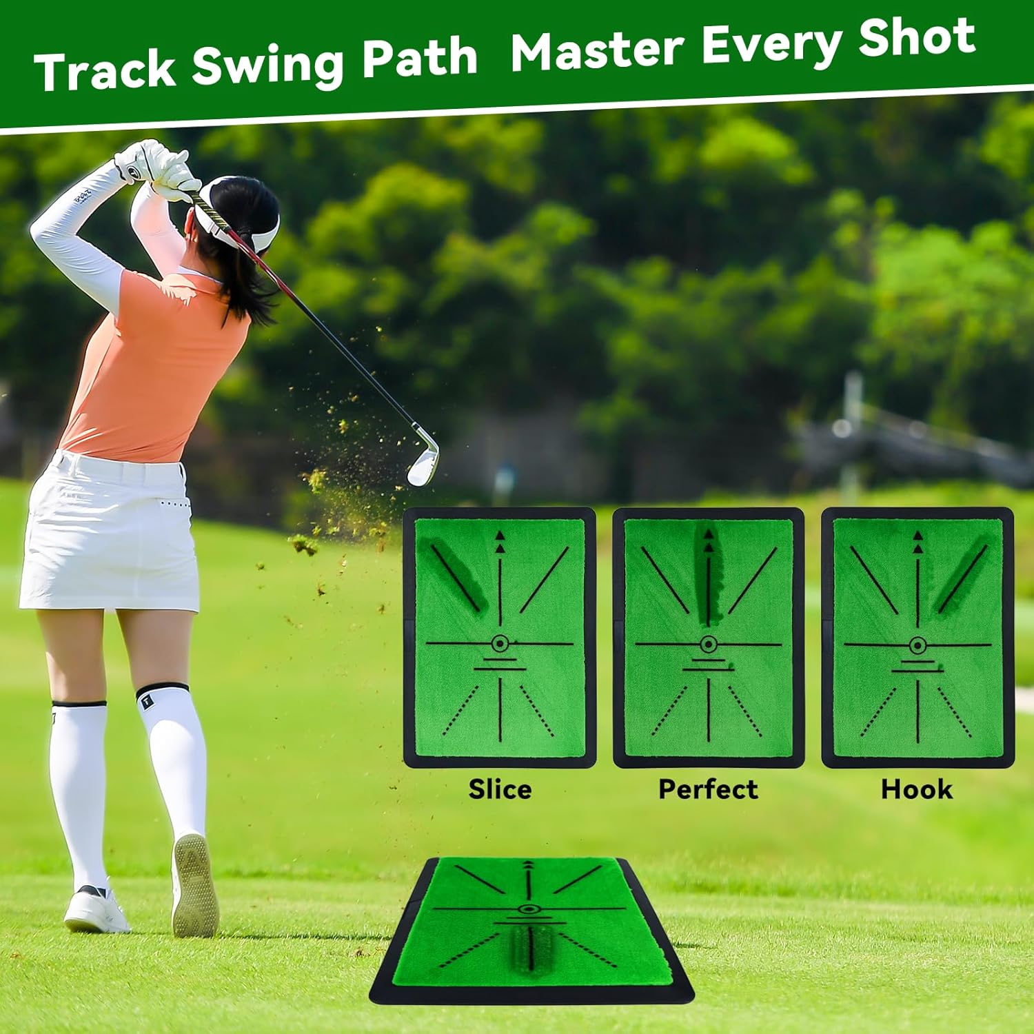 Golf Hitting Mat 6x12in PP Turf Indoor Outdoor