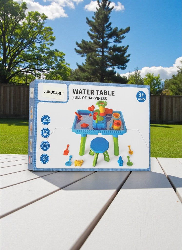 Kids Water Table - Chair with Sand Play - Multi-Activity Sensory Toy for Ages 3-8