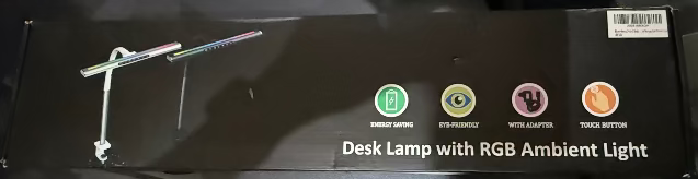 Micro-hertz 2-in-1 Desk Lamp with RGB Backlight,Architect Desk Lamps for Home Office