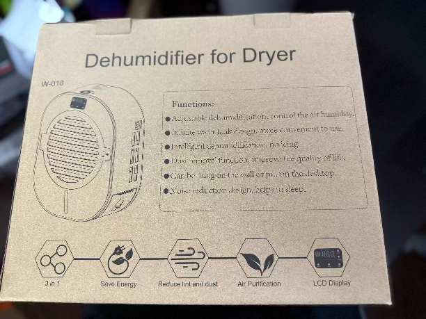 NIUXX Dehumidifier for Dryer, model W-018.