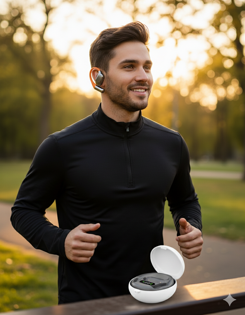 AI Intelligent Translation M113 Bluetooth Headset OWS Over-Ear Long-Lasting Waterproof Rotating Ball