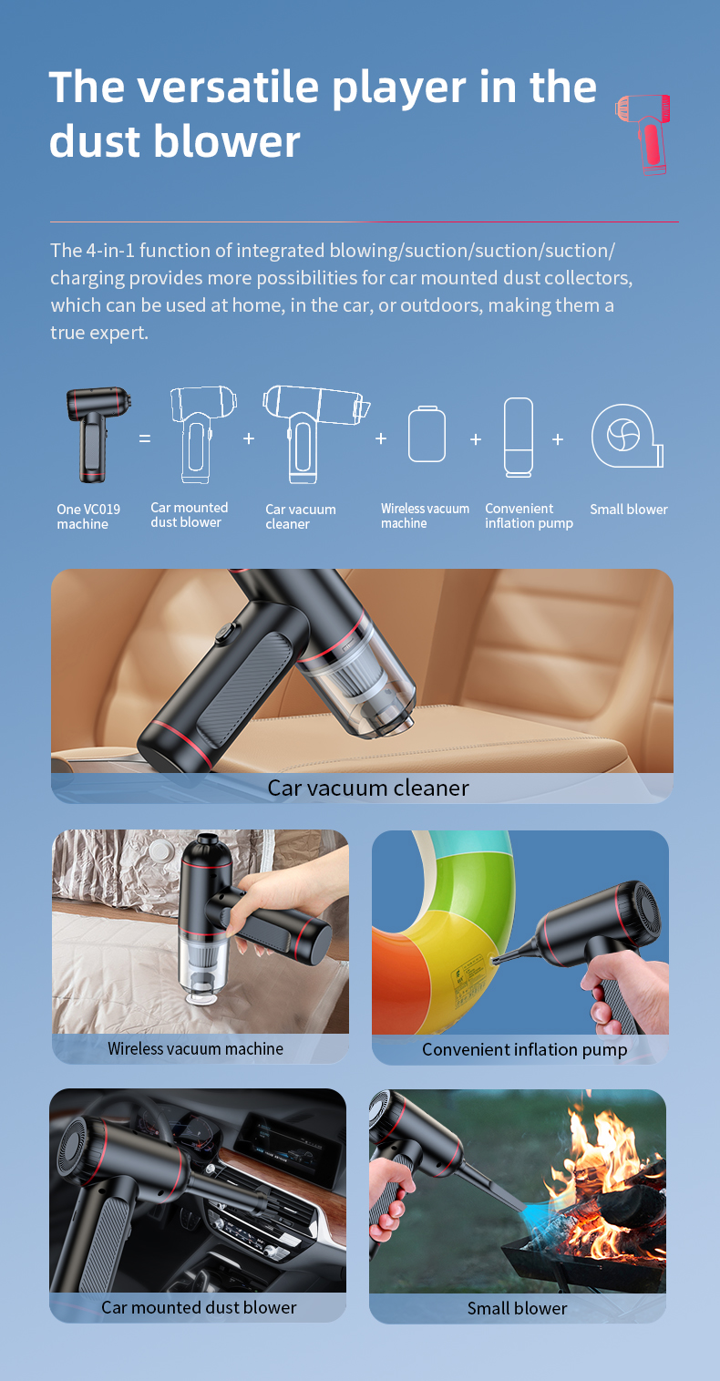 Cordless Handheld Vacuum for Pet Hair - Rechargeable Car Detailing Cleaner