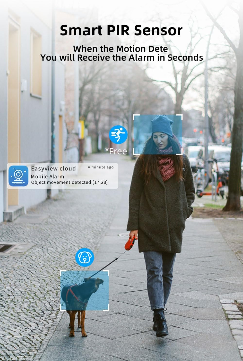 PTZ Security Camera Wireless Outdoor Solar Powered - 360° Pan Tilt with Color Night Vision, Two-Way Audio & Alexa Compatible