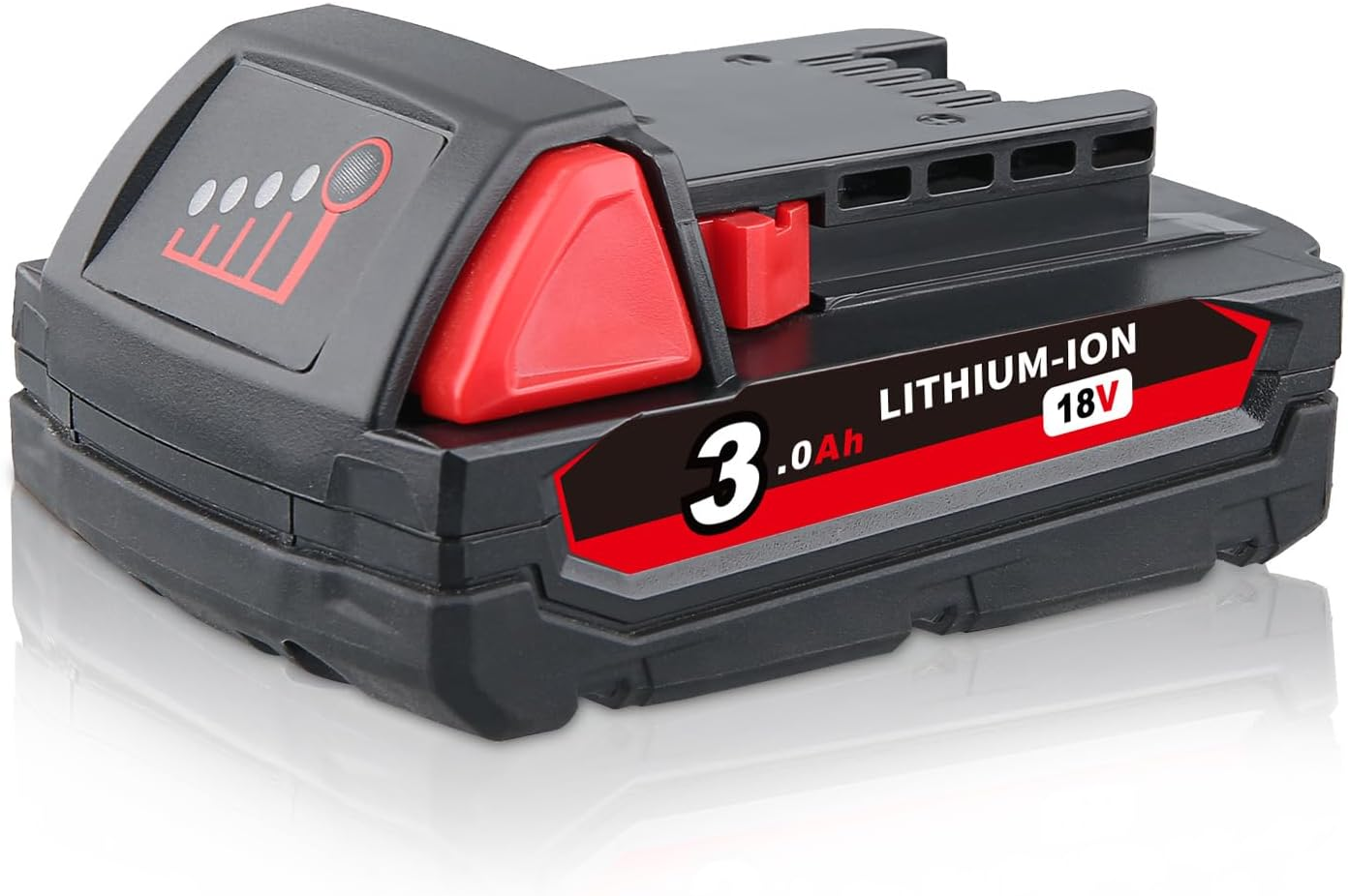 3000mAh Milwaukee 18V Battery Replacement - Compatible with 48-11-1840, 48-11-1850, 48-11-1820, 48-11-1828, 48-11-1860 Lithium Ion Power Tool Battery