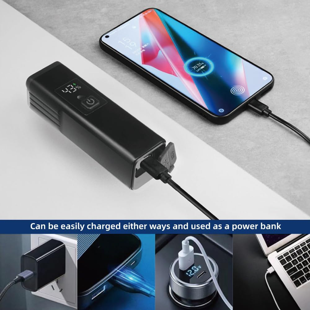 USB Rechargeable Bike Light 1800 Lumens - 4000mAh Battery with Power Bank, 5 Light Modes, Waterproof Bicycle Headlight for Road & Mountain Cycling