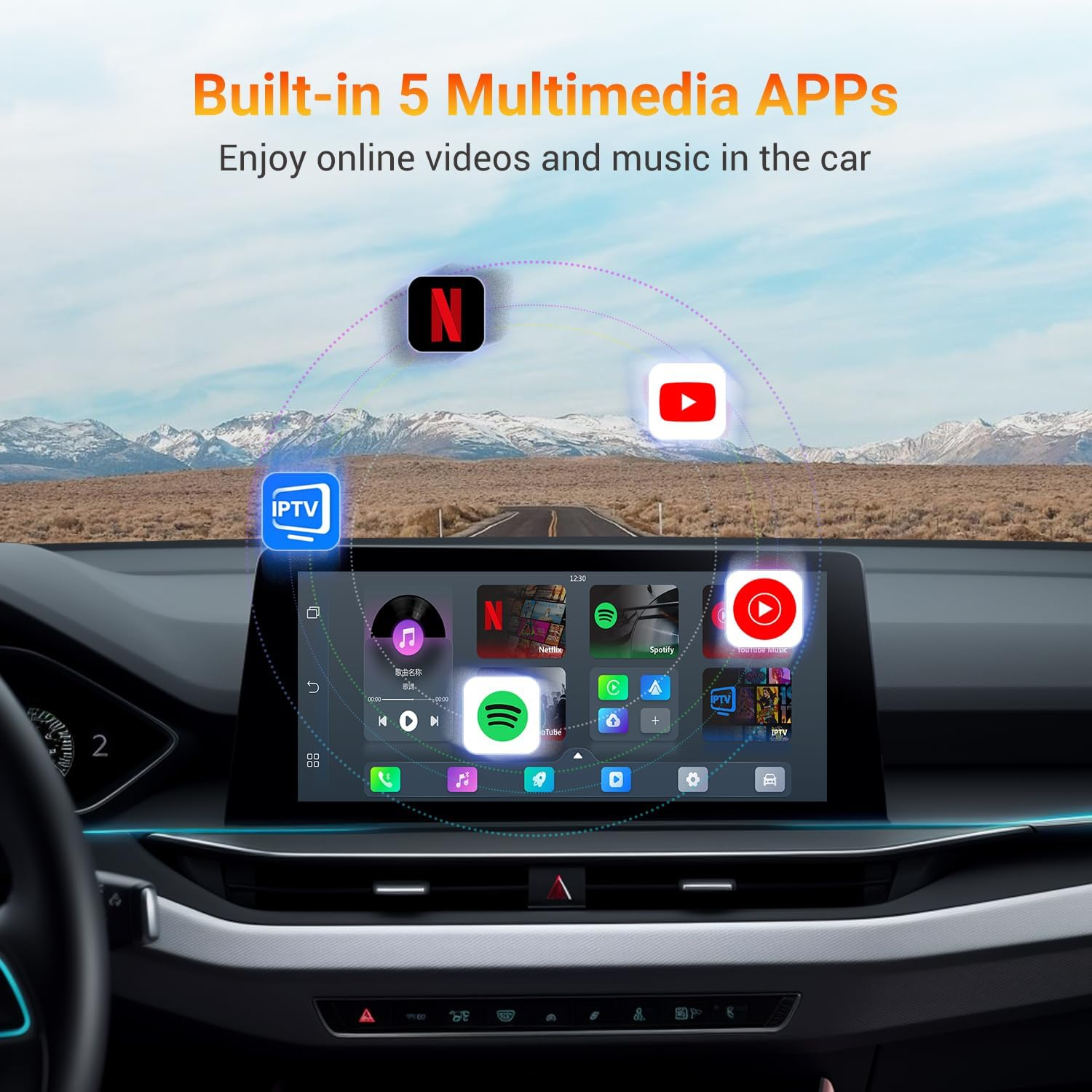 Play2Video Pro CarPlay AI Box - 3-in-1 Wireless CarPlay & Android Auto Adapter with YouTube & Netflix | Magic Box for 2016+ Factory Systems