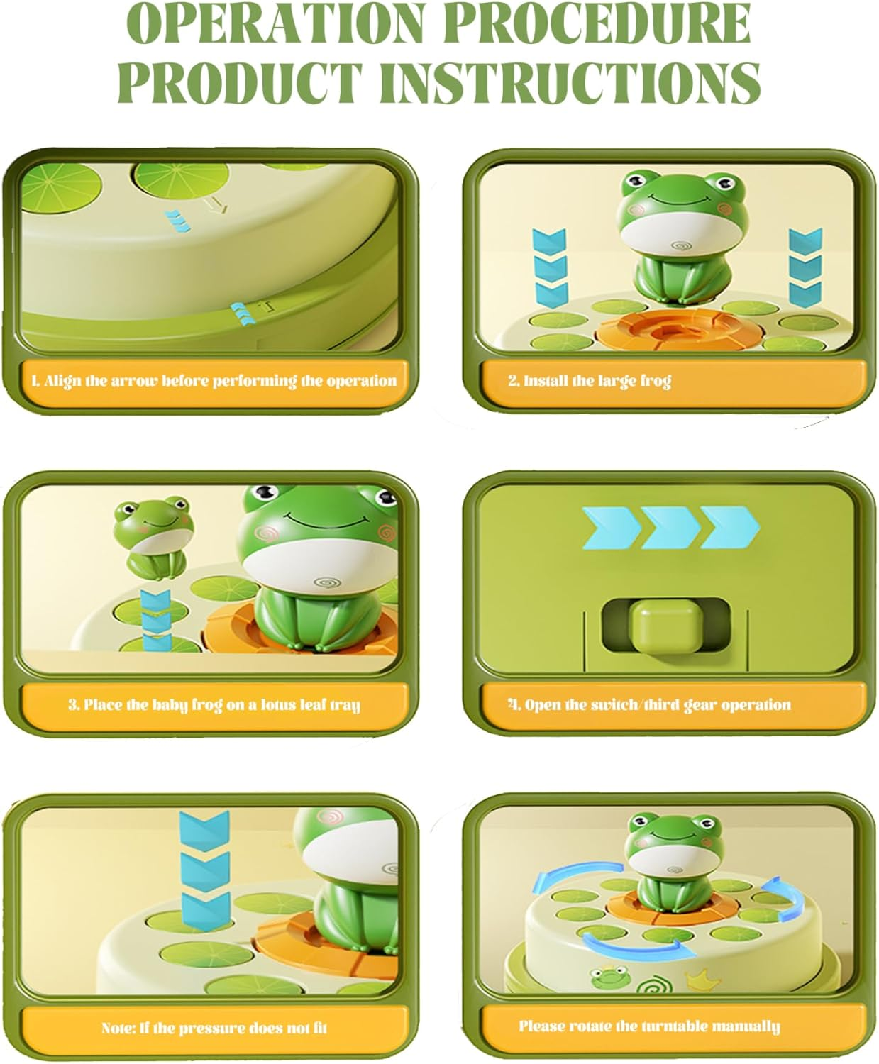 Toddler Board Games Bounce and Catch Frog Pop-Up Game - Light Music 3 Speed Settings - Parent-Child Developmental Learning Toy Ages 2-6