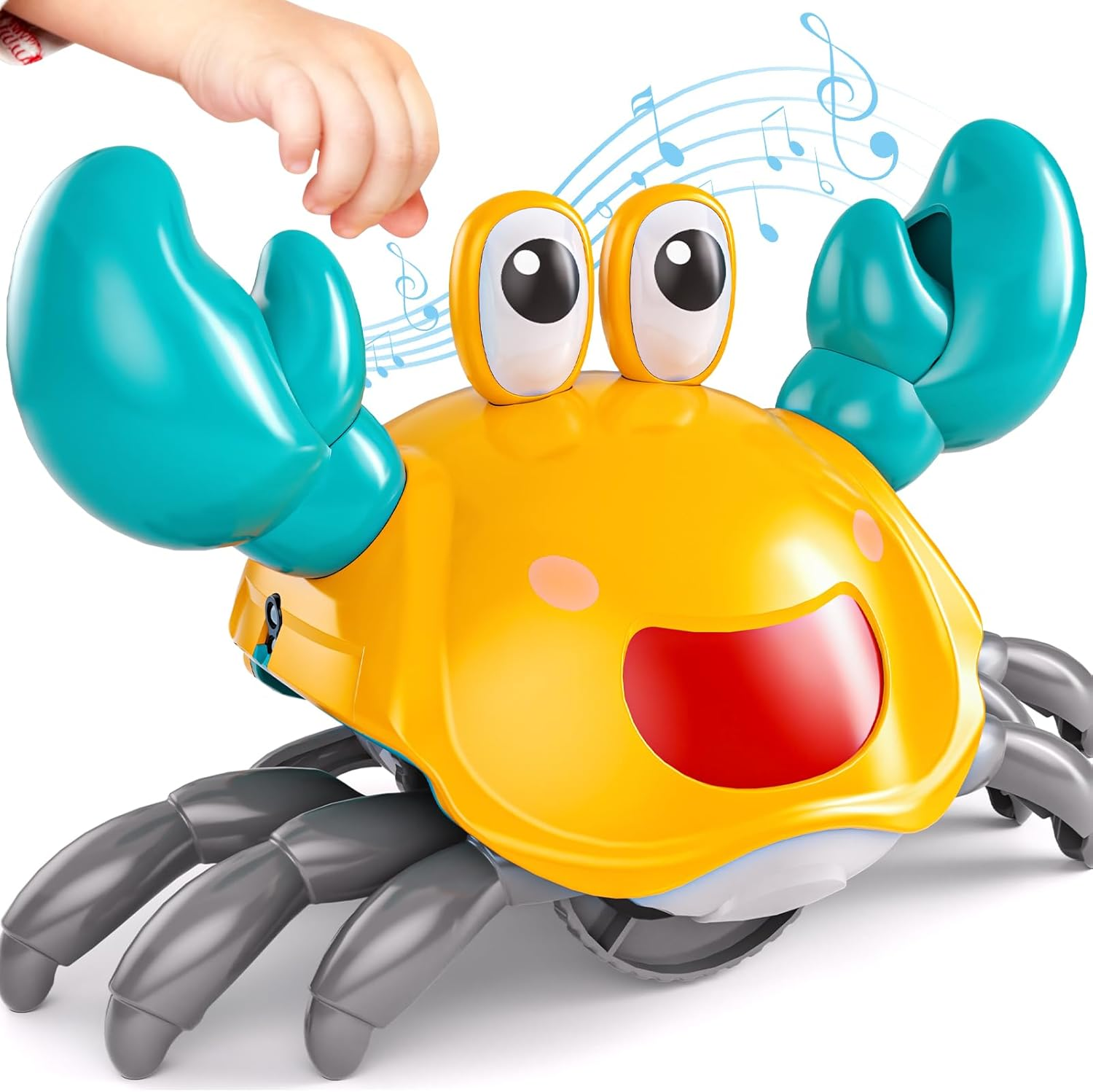 Crawling Crab Toy for 36-48 Months Baby Toys - Sensory Walking Musical Toys, Infant Toys 36 Months, Walking Dancing Moving Crab with Obstacle