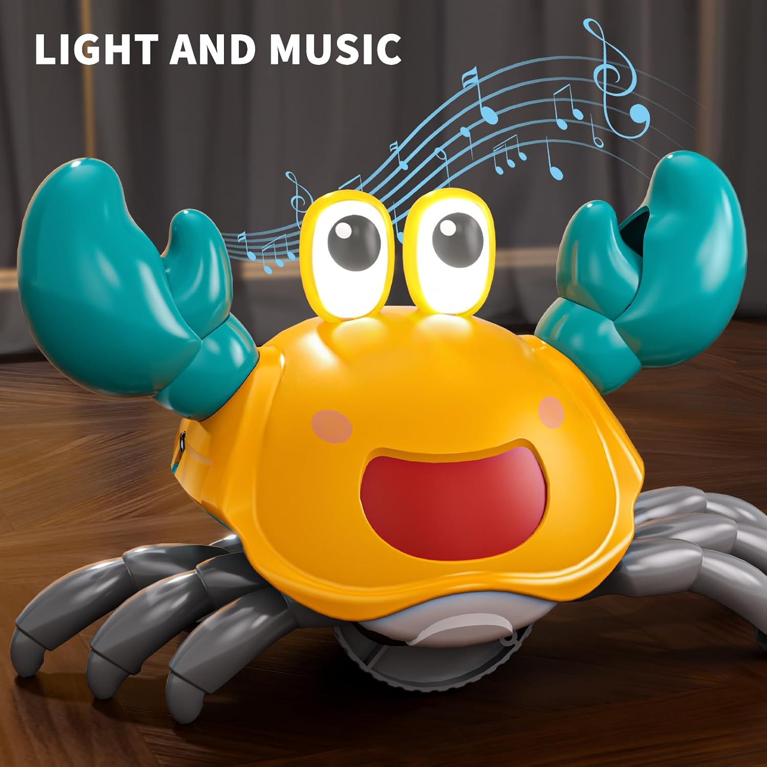 Crawling Crab Toy for 36-48 Months Baby Toys - Sensory Walking Musical Toys, Infant Toys 36 Months, Walking Dancing Moving Crab with Obstacle