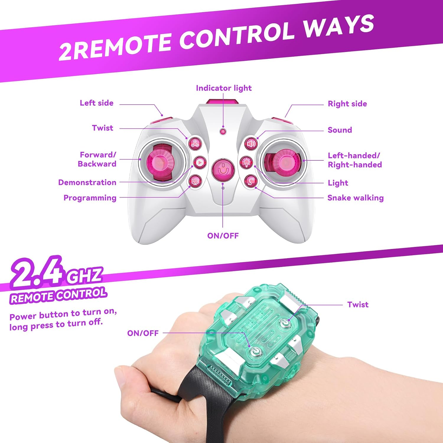 Gesture Sensing RC Stunt Car for Kids Ages 6-12 - Hand Controlled Remote Control Car with LED Lights & Music | Boys Birthday Gift