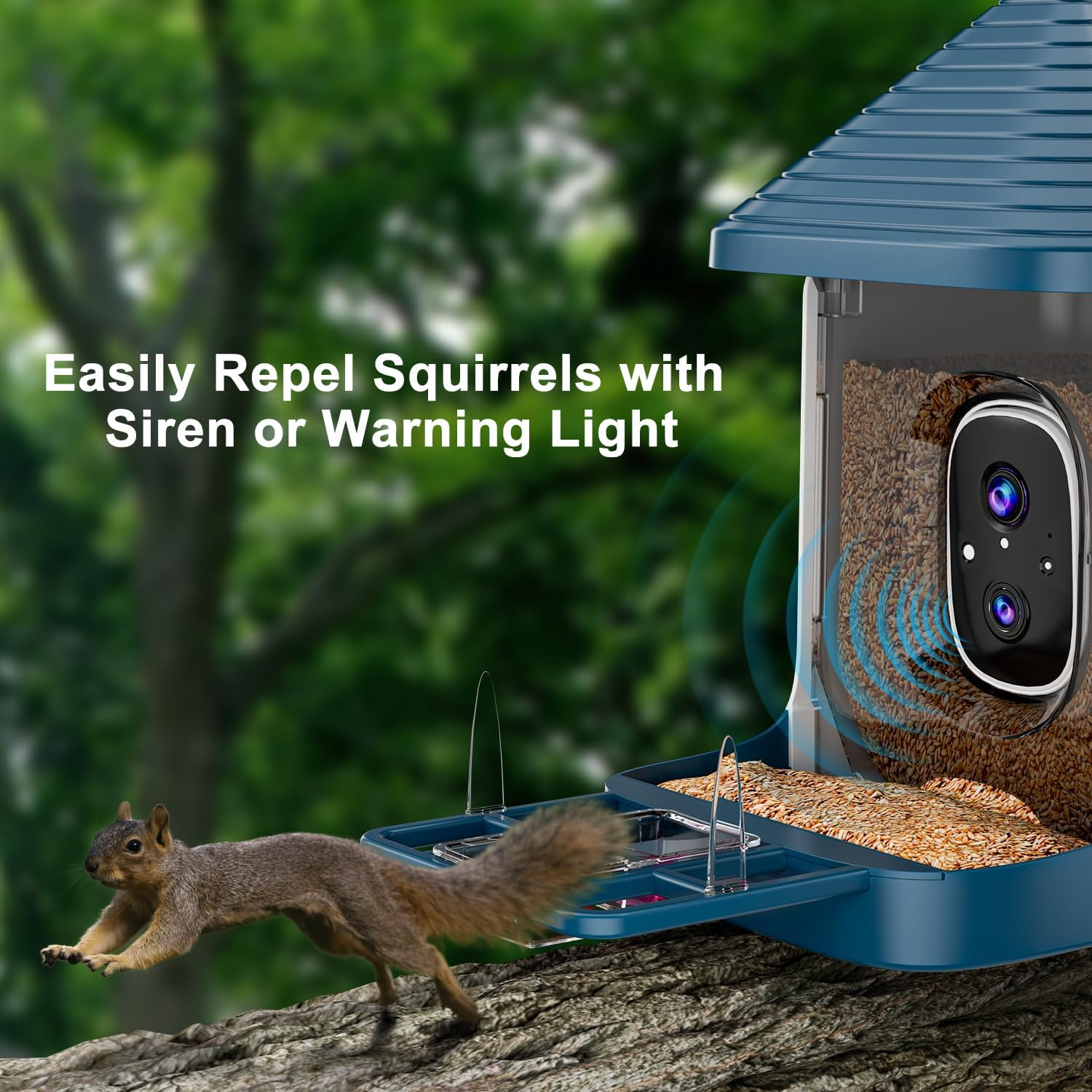 AI Smart Bird Feeder with Camera - Solar Powered 2K HD Bird Watching Camera with Species Recognition for 10,000+ Birds