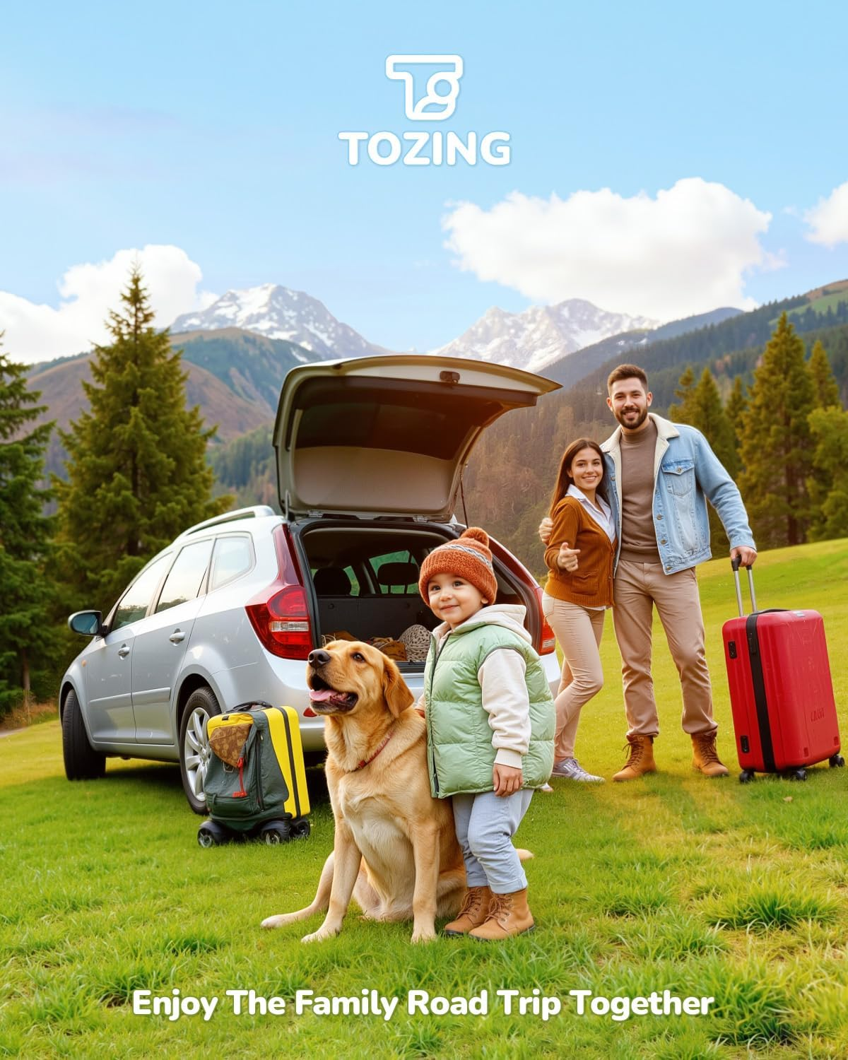 Baby Car Monitor - Dual Camera Backseat Monitor with IPS Screen, 1280x480P HD & 360° Adjustable Cameras for Babies & Pets