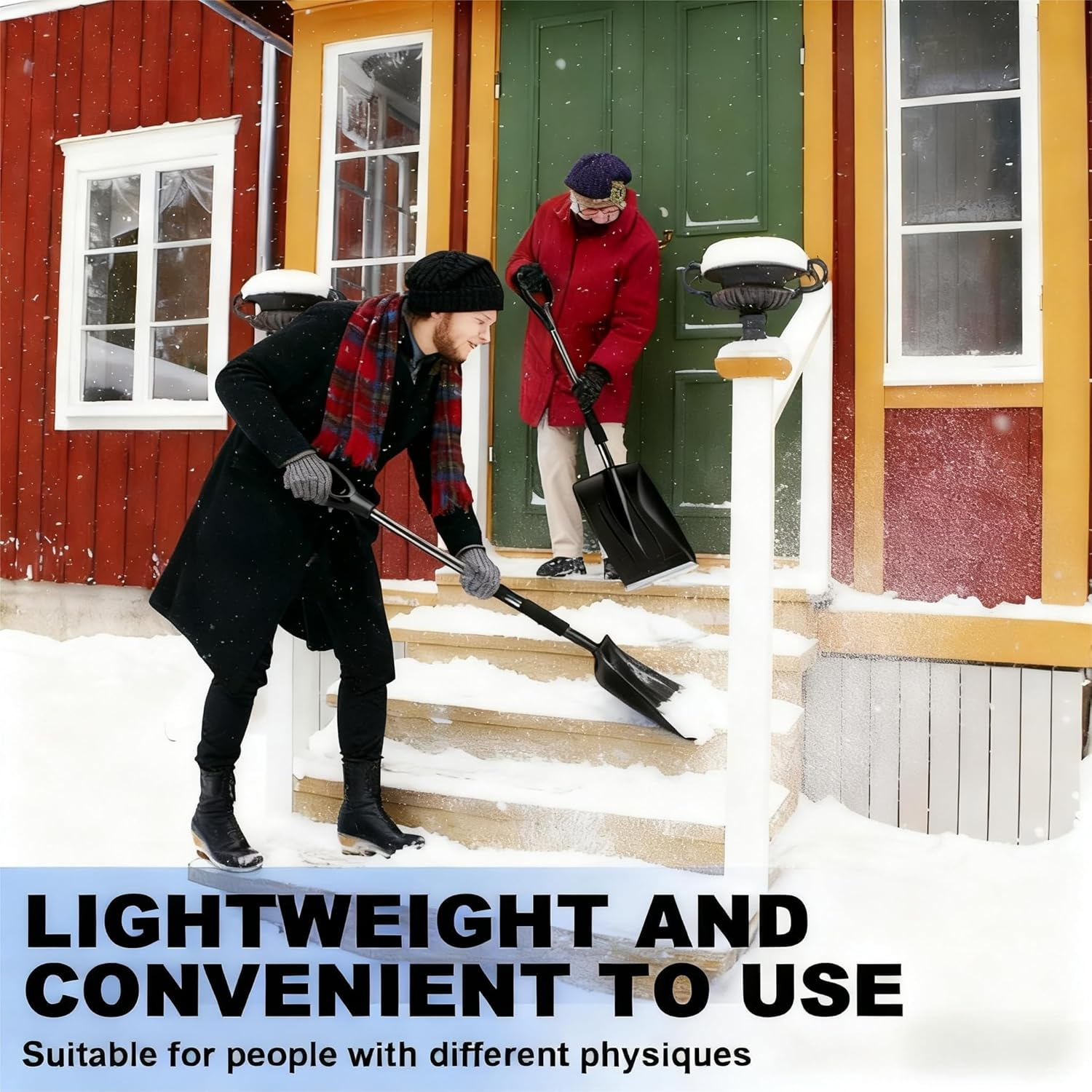 Detachable Portable Snow Shovel - Collapsible Emergency Car Shovel with D-Grip Handle & Storage Bag