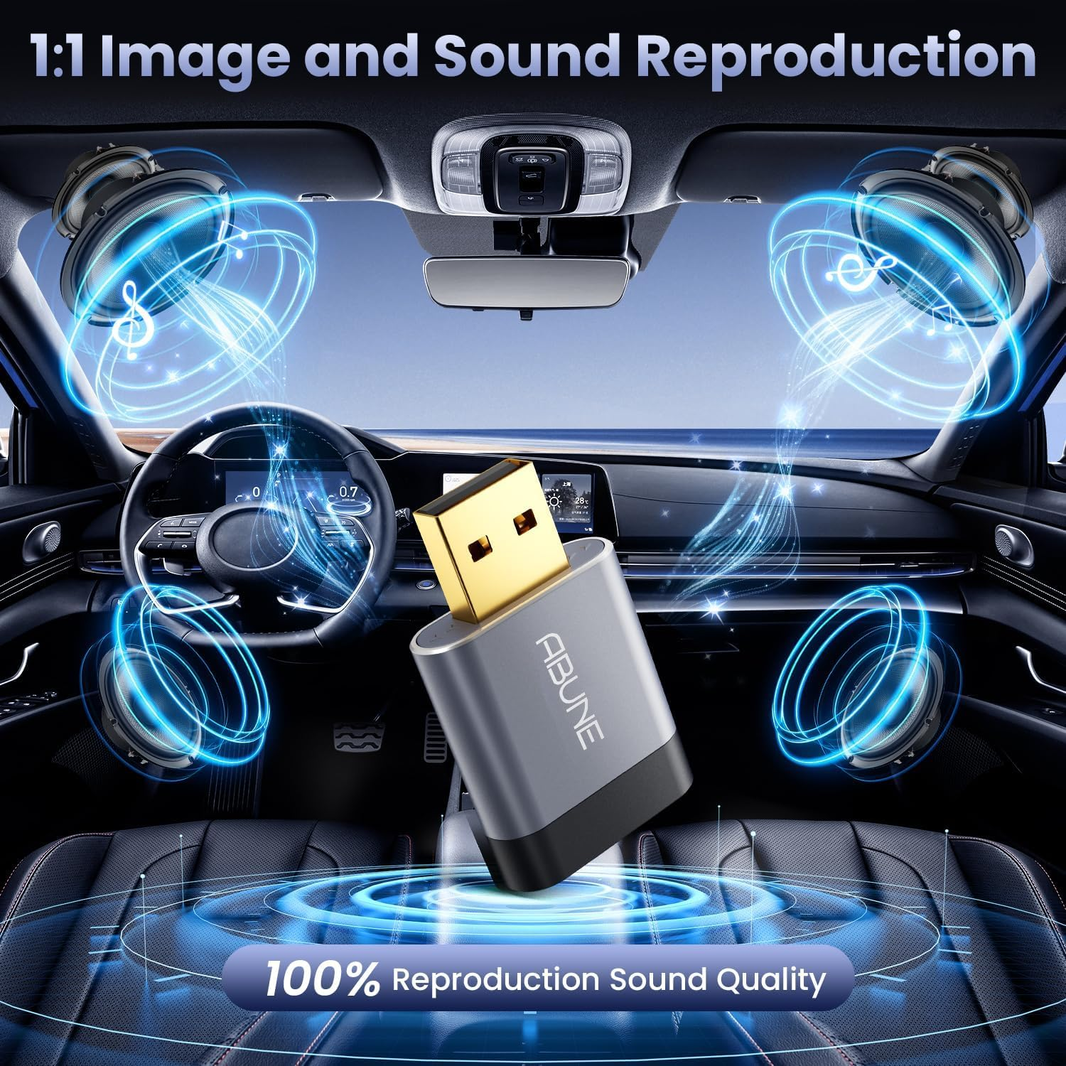 Wireless CarPlay Adapter - USB Dongle for Wired CarPlay & Android AutoUNE | Plug & Play 5-Second Connect