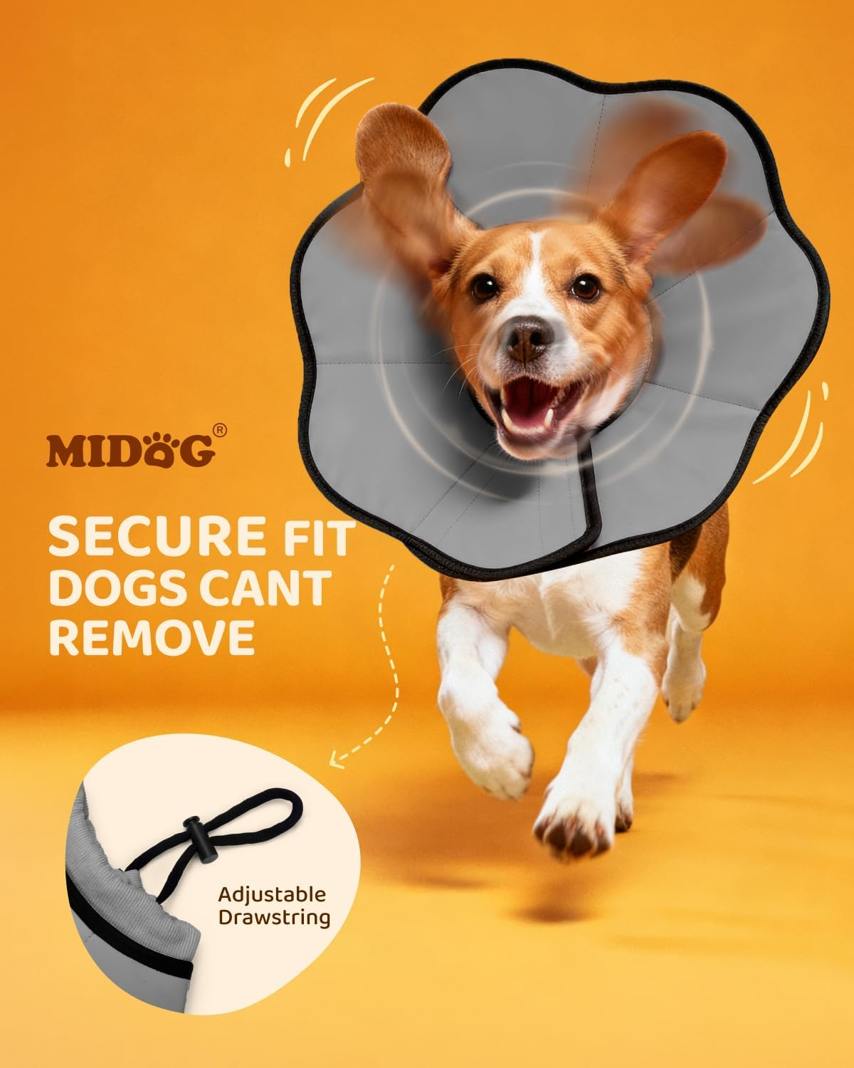 Soft Dog Recovery Collar - 360° Protection, Featherlight Cone Alternative, Machine Washable