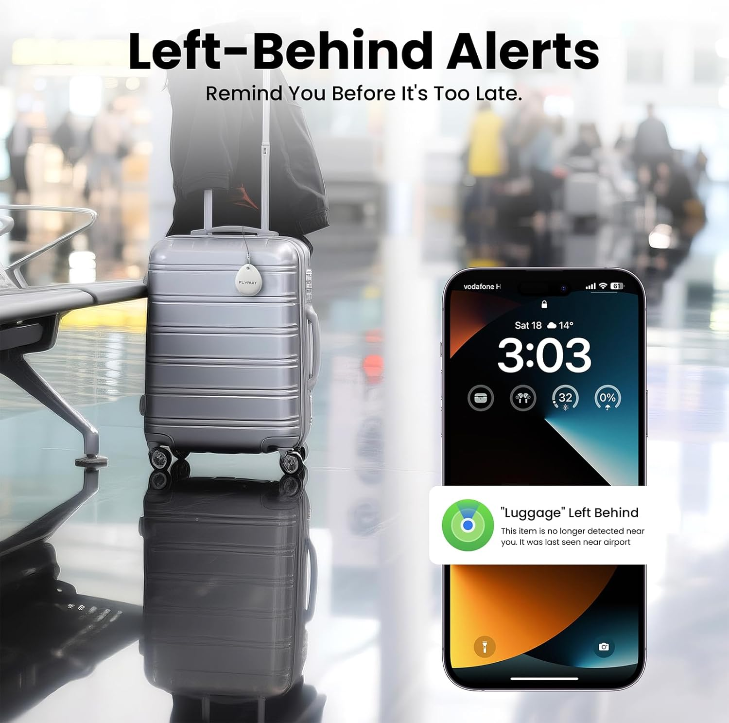 Apple Find My Tracker - Ultra-Compact 31mm Bluetooth Tracker, 365-Day Battery, Key Finder