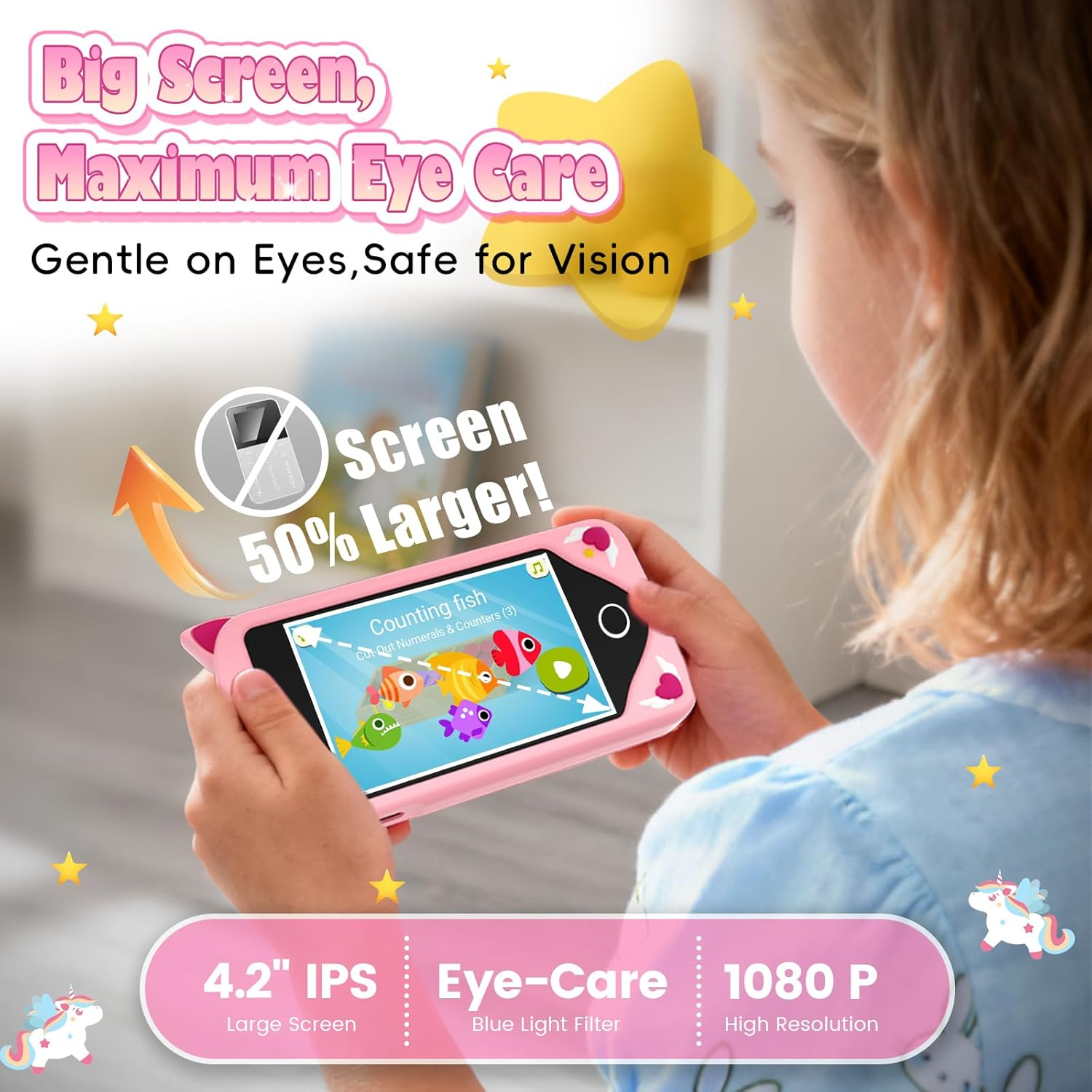 Kids Smartphone - Educational Learning Phone with 200+ Games, WiFi, Camera & Parental Controls
