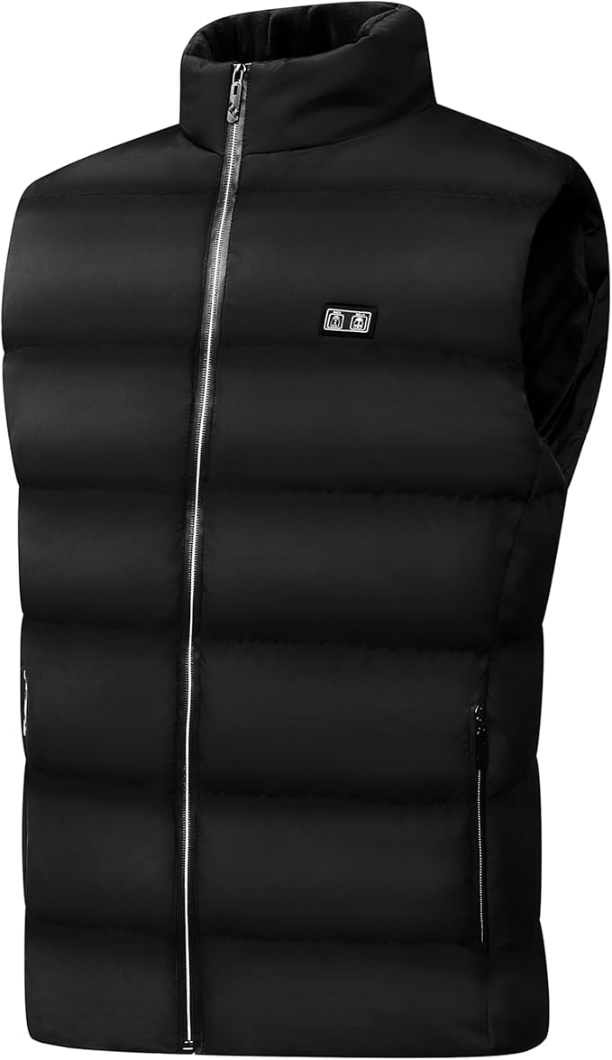 Heated Vest - Electric Warming Vest with 11 Heating Zones, 6 Temperature Levels & USB/DC Charging