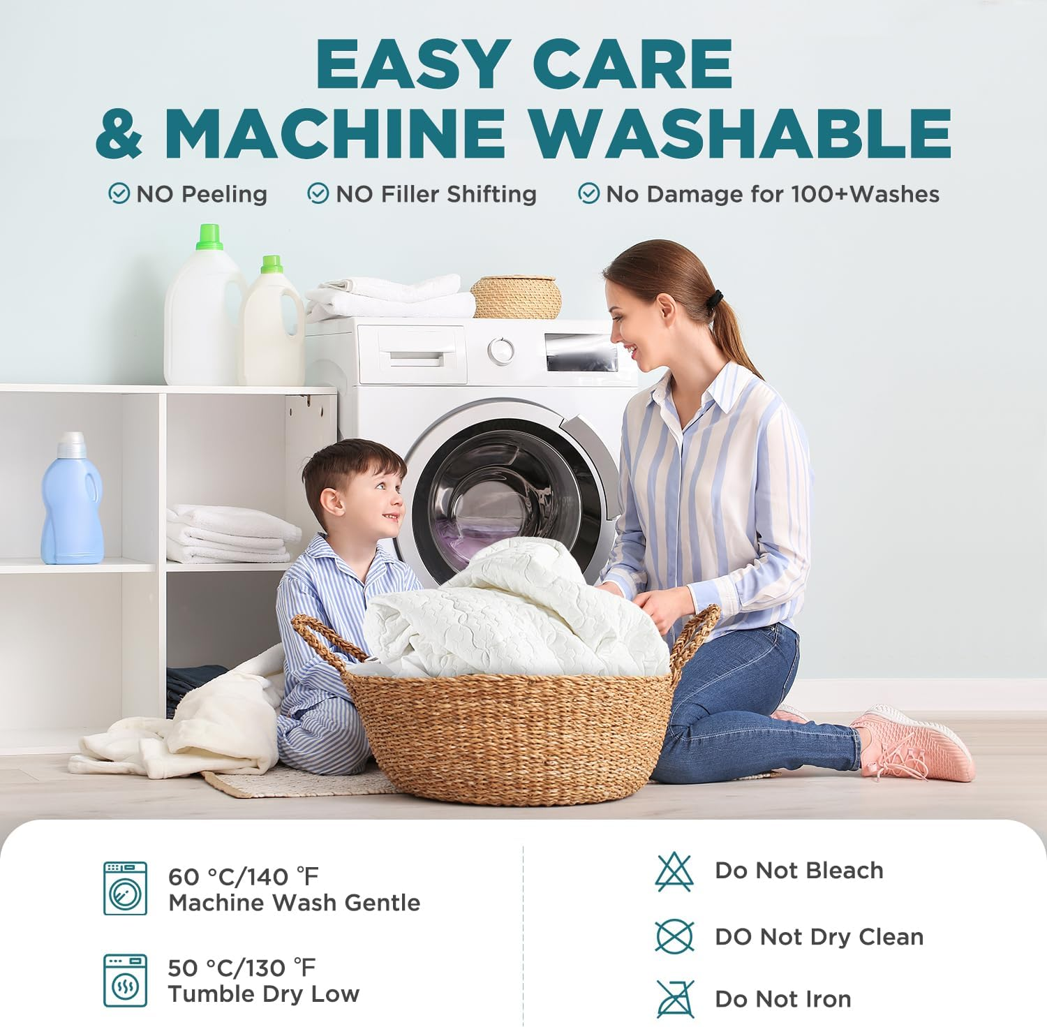 Bamboo Rayon Waterproof Mattress Protector - Breathable Quilted Bed Cover with 360° Elastic Fit