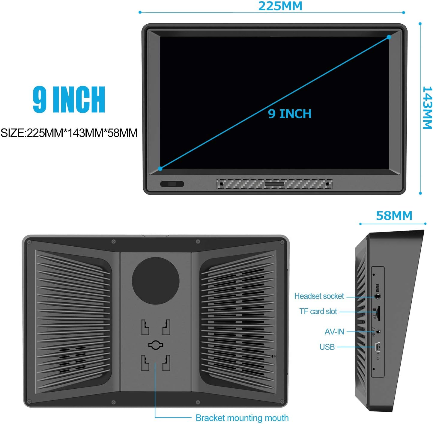 9-Inch GPS Navigator for Car - 2025 Maps with Voice Navigation, Speed & Red Light Warnings | Bluetooth & Sun Visor