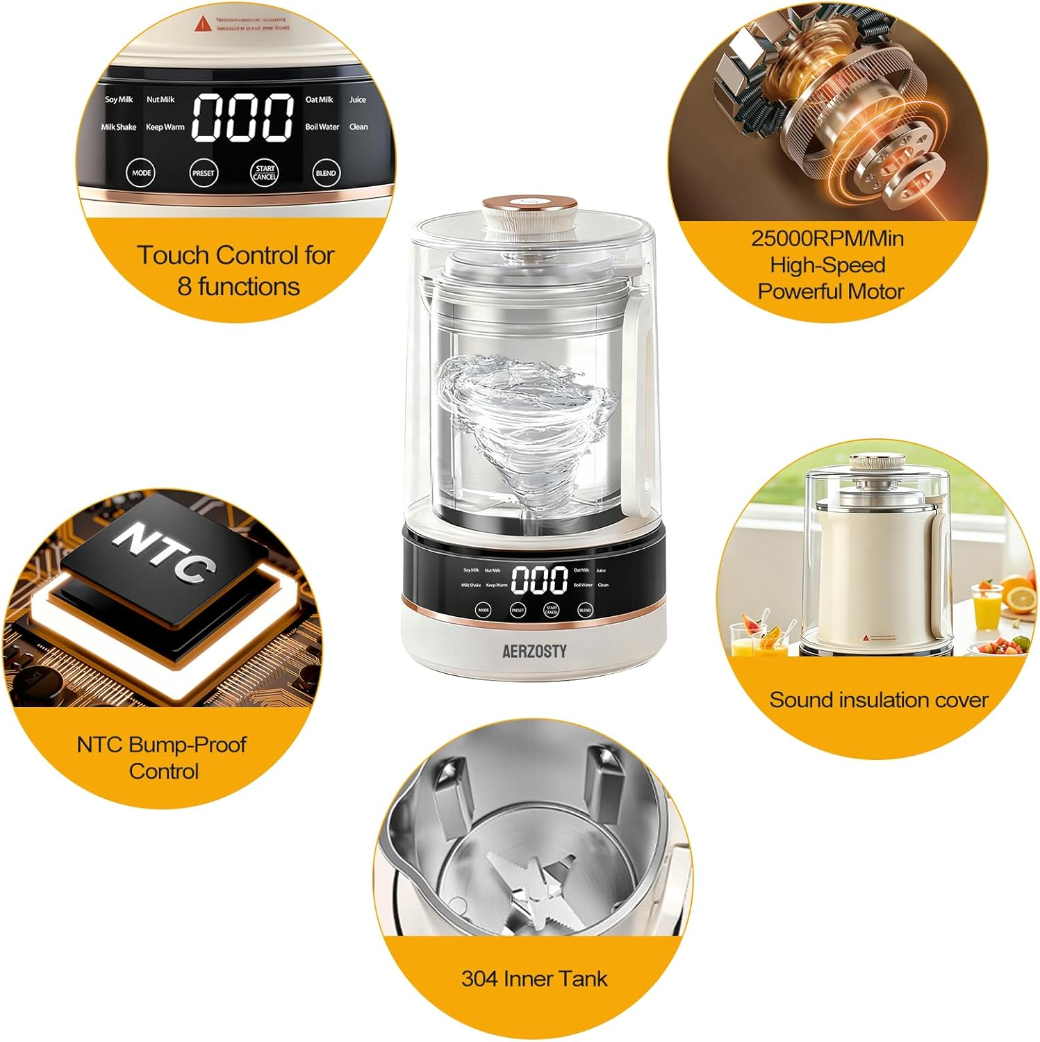 Automatic Plant-Based Milk Maker - 10-in-1 Soy Nut Oat Milk Machine with 24H Delay Start