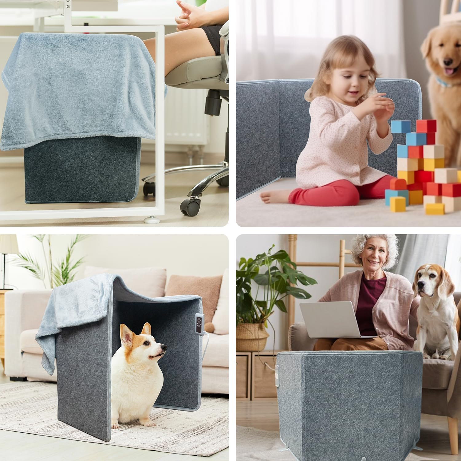 Carbon Crystal Heating Pad with Timer - Electric Heated Blanket for Pain Relief, 3 Temperature Settings, Auto Shut-Off Safety