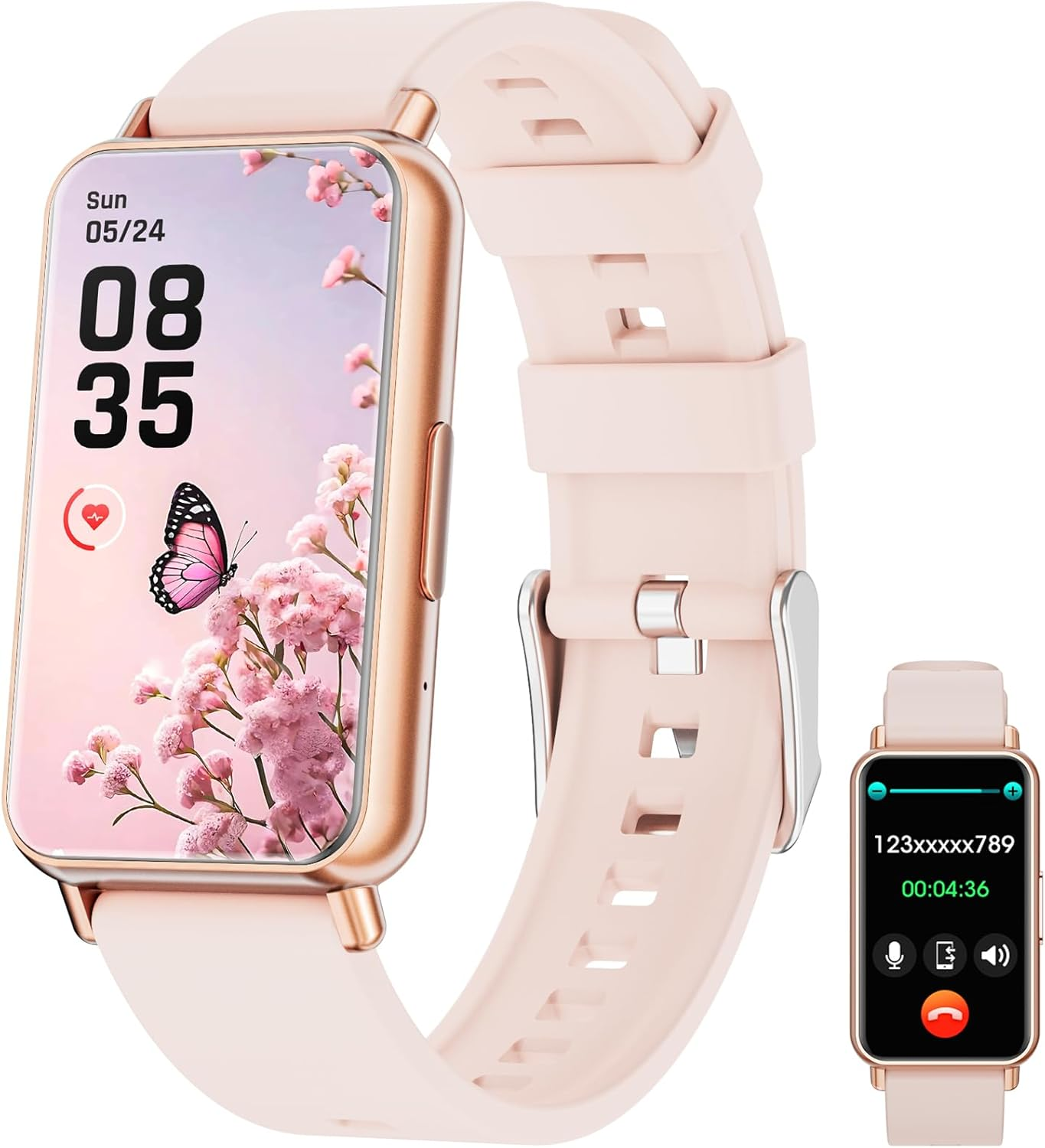 Fitness Tracker Smart Watch with Bluetooth Call - 24/7 Heart Rate Sleep Monitor, 100+ Sports Modes, Step Counter & Calorie Tracker for Women & Men, Waterproof for Android & iOS