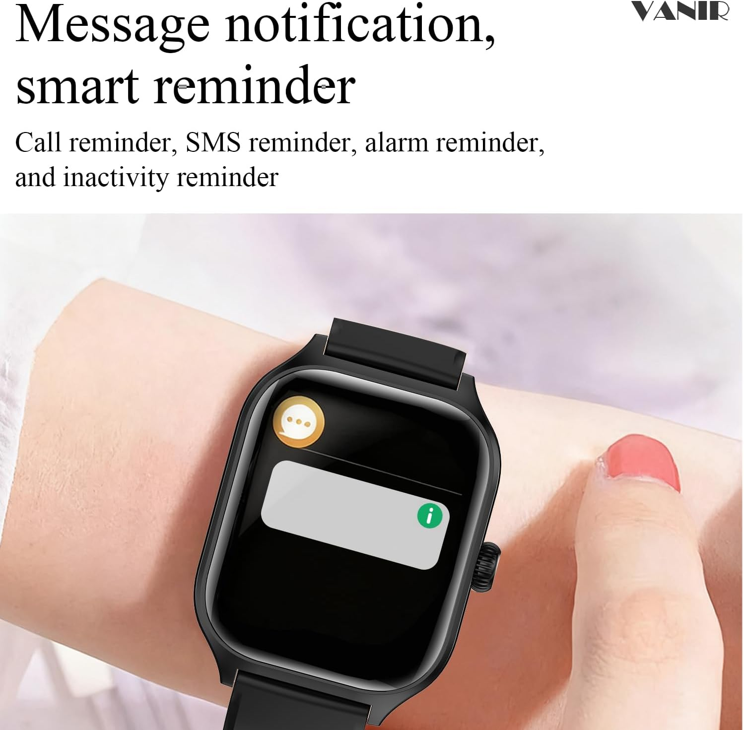 VANIR Smart Watch 2.01" Large HD Display - Bluetooth Calling, Fitness Tracker, Multi-Function Activity Watch for Men & Women
