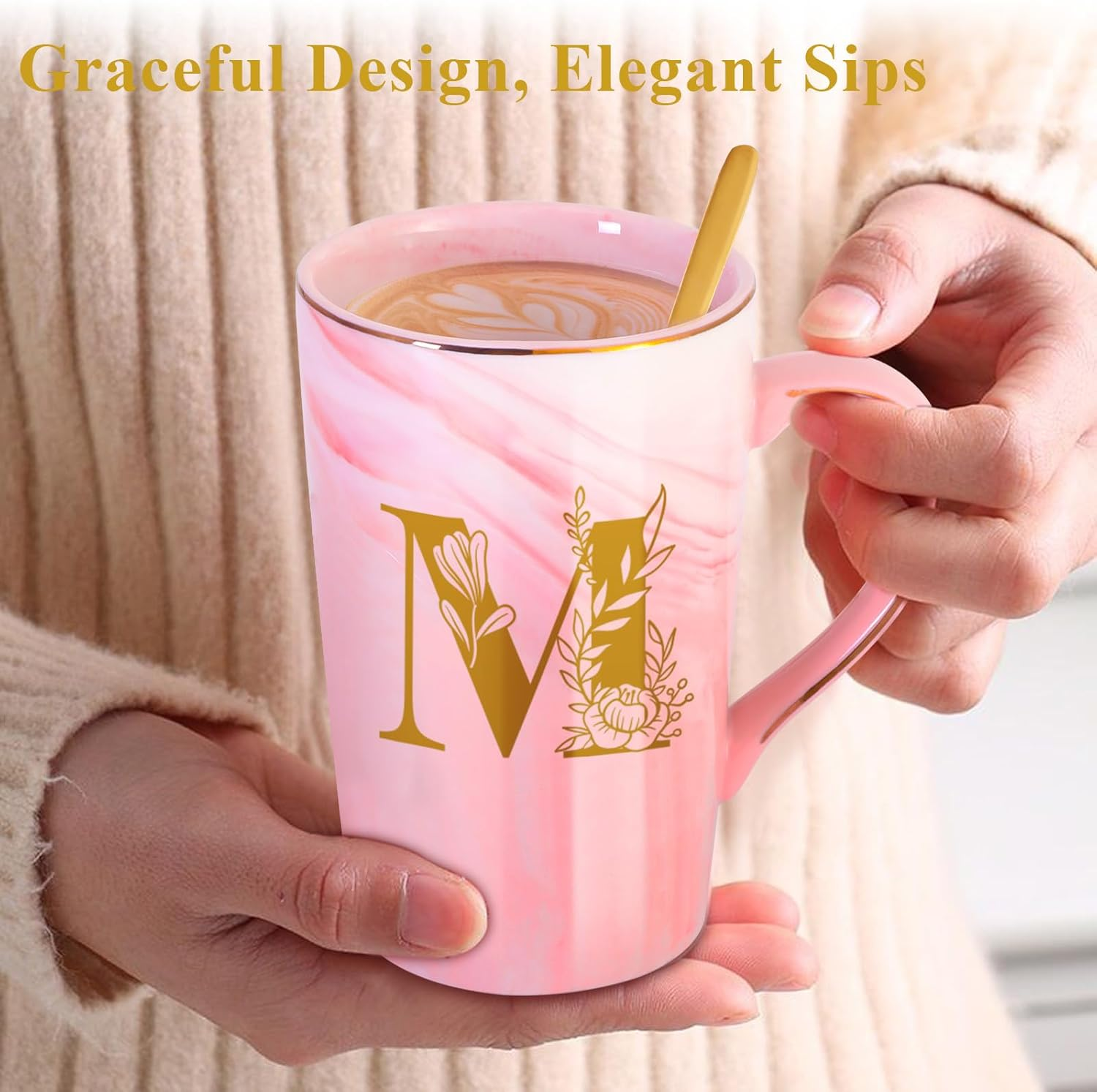 Personalized Ceramic Coffee Mug with Lid - Custom Gift for Wife from Husband Birthday Wedding Anniversary