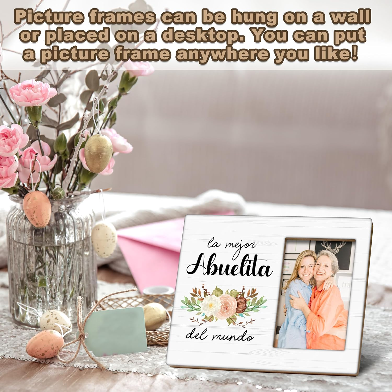 Abuelita Gifts Picture Frame - Spanish Photo Frame for Grandma Mom's Day Mother's Day