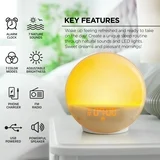 Sunrise Simulation Wake-Up Lamp and Clock - Natural Light Alarm Clock for Gentle Morning Wake Up and Better Sleep