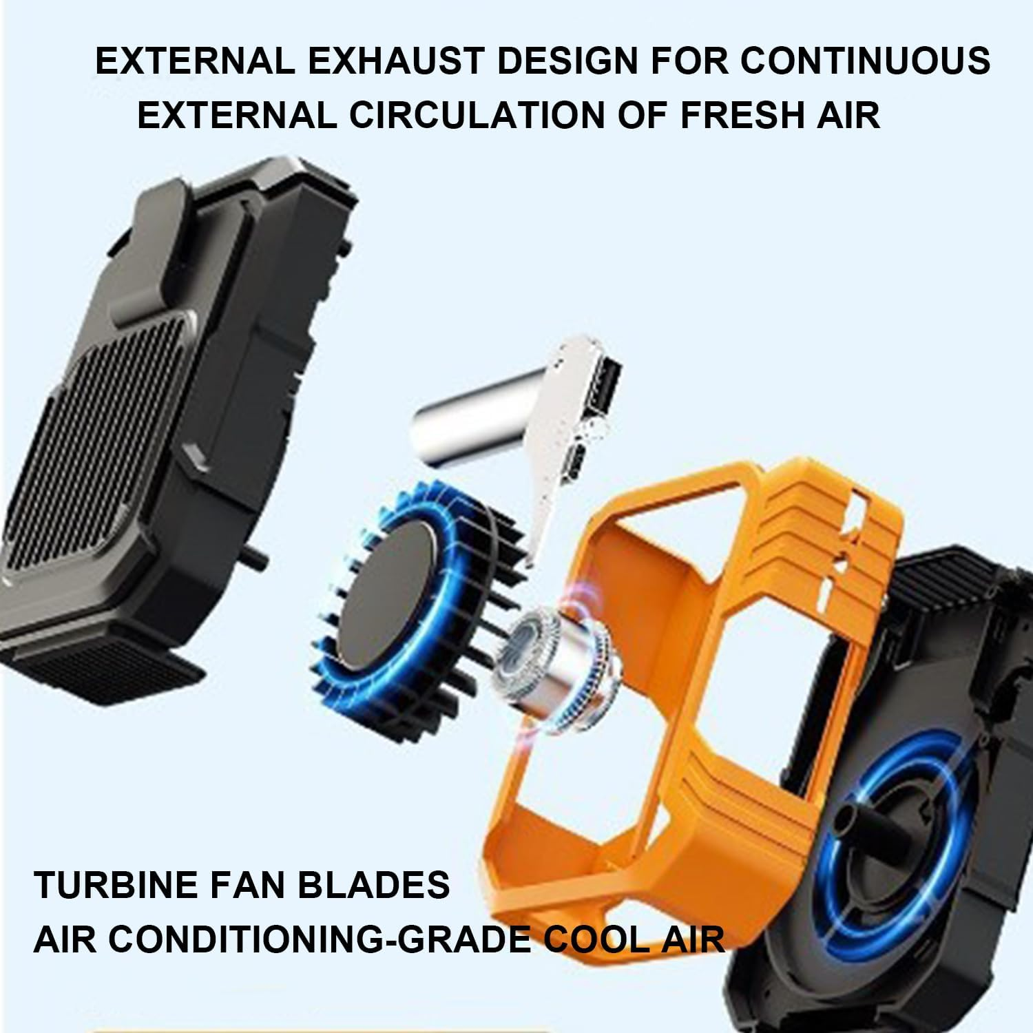 Wearable Waist Clip Fan 3-Speed