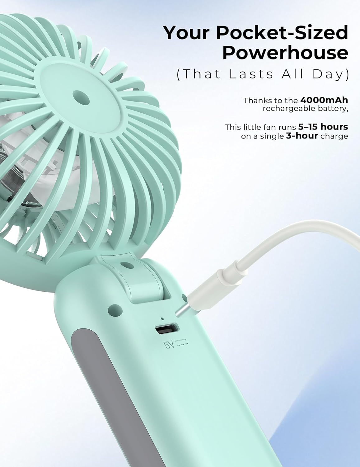 Handheld Misting Fan 4000mAh