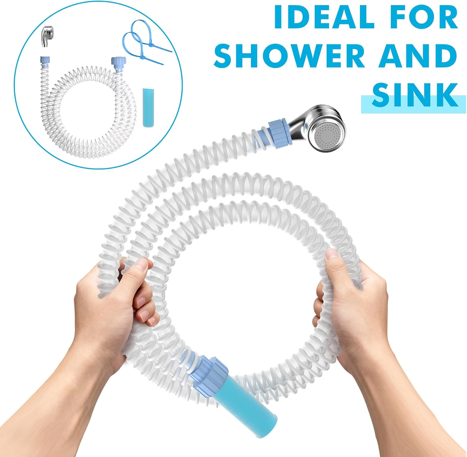 Clip-On Tub Faucet Hose 5FT