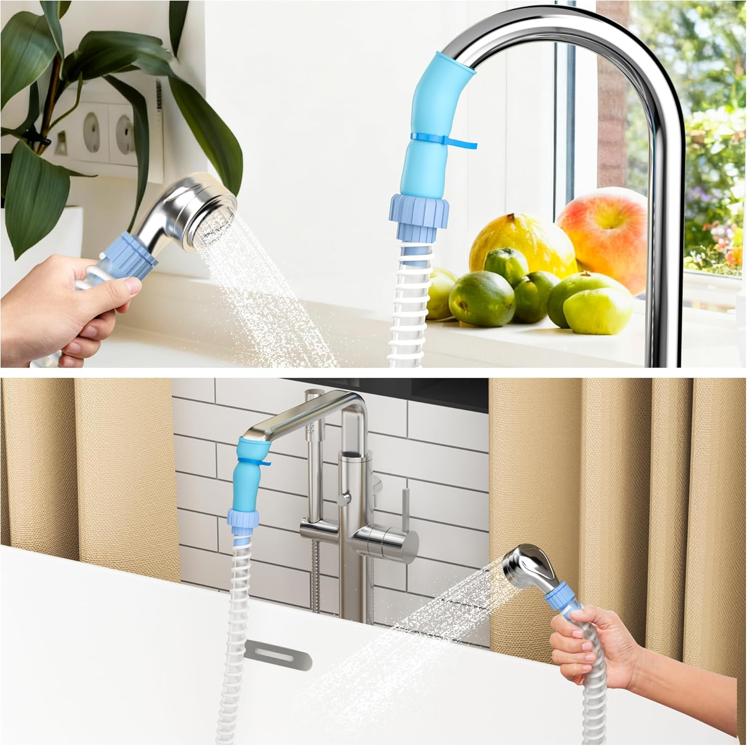 Clip-On Tub Faucet Hose 5FT