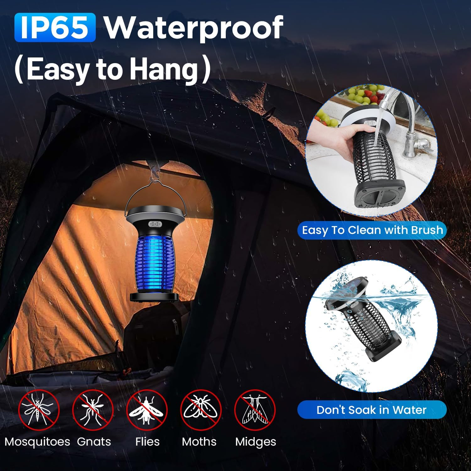 Solar Bug Zapper Outdoor Waterproof