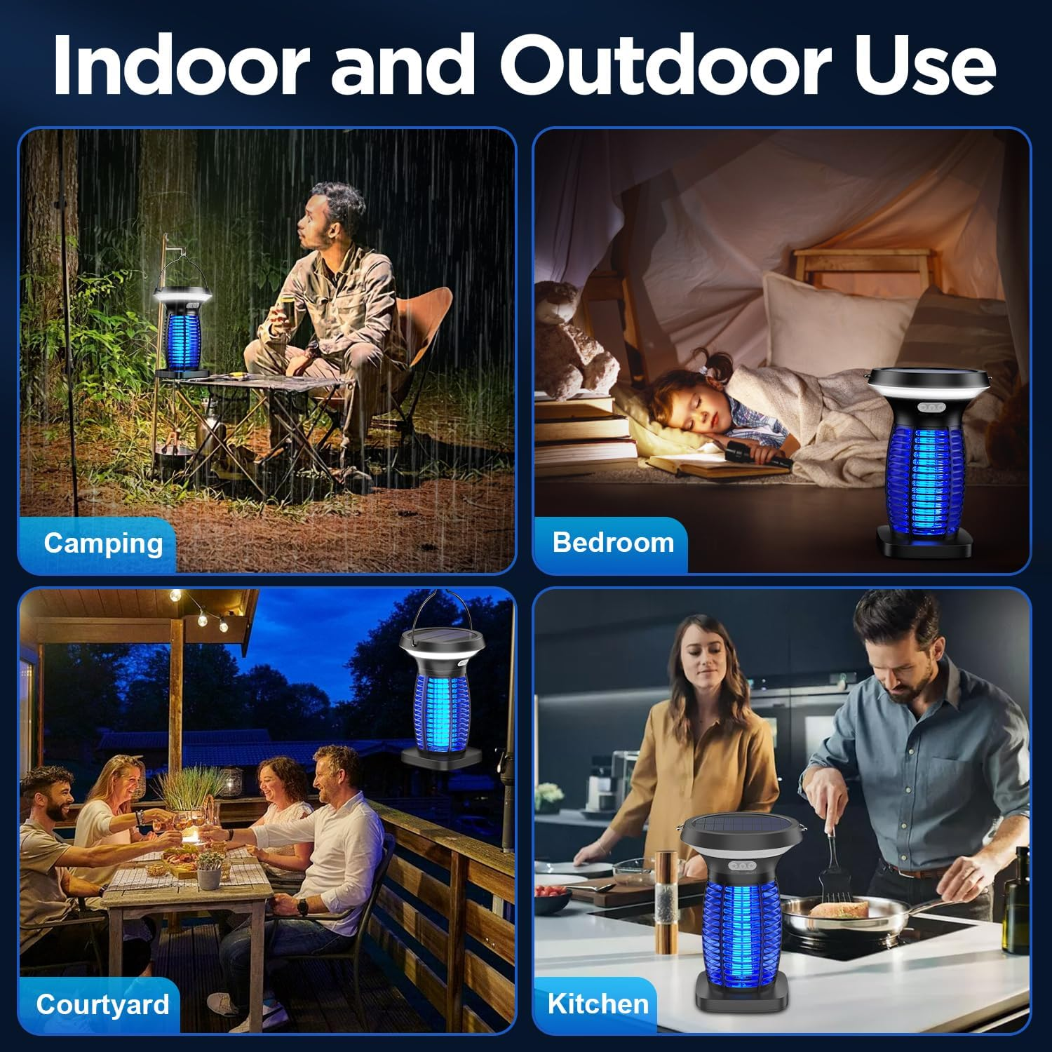 Solar Bug Zapper Outdoor Waterproof