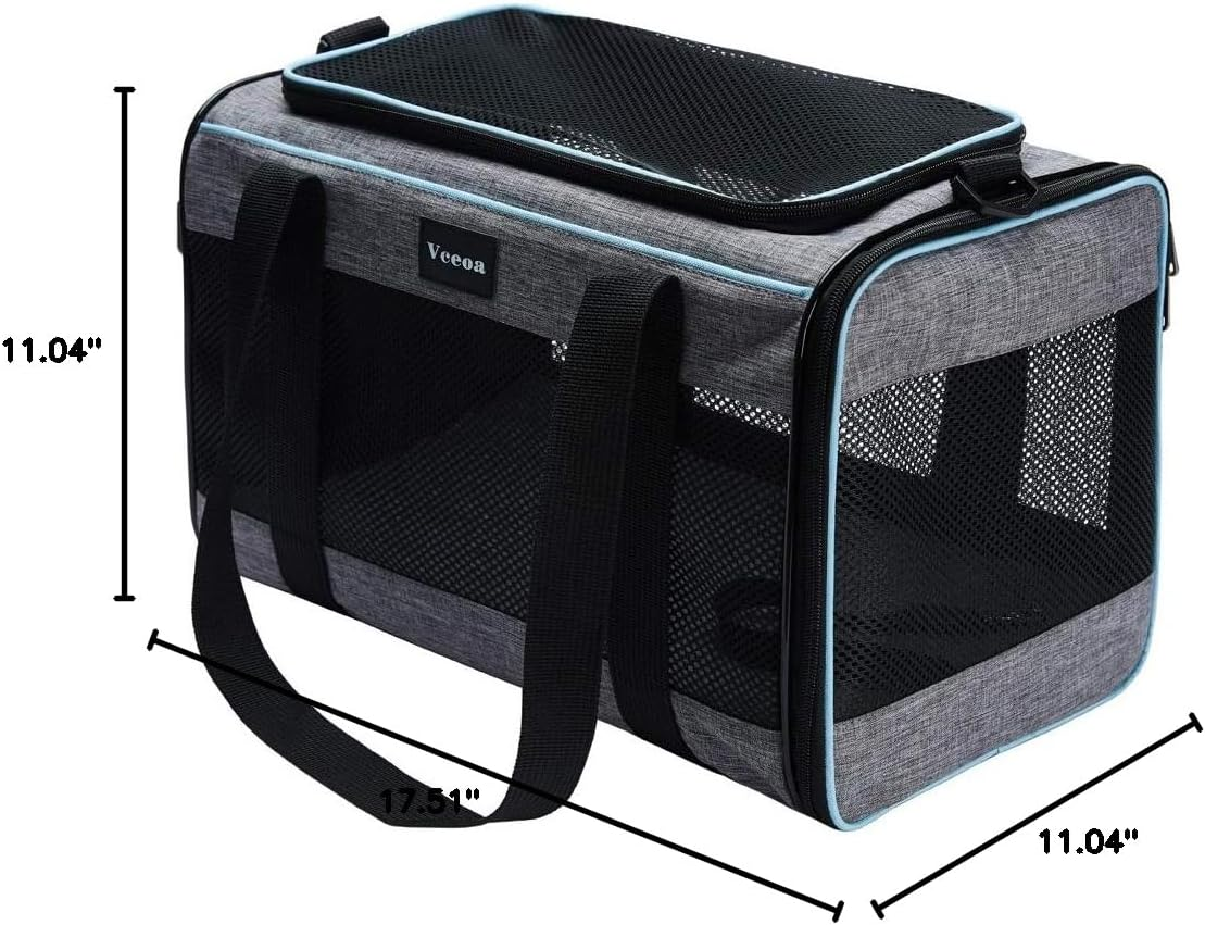 Soft-Sided Pet Carrier Cat Dog Bag Up to 16 Lbs