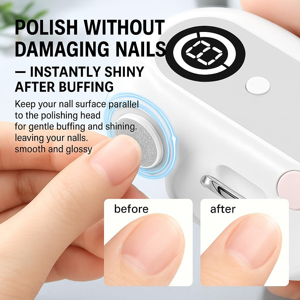 Electric Nail Clipper 4-in-1 Baby Adult LED Trimmer