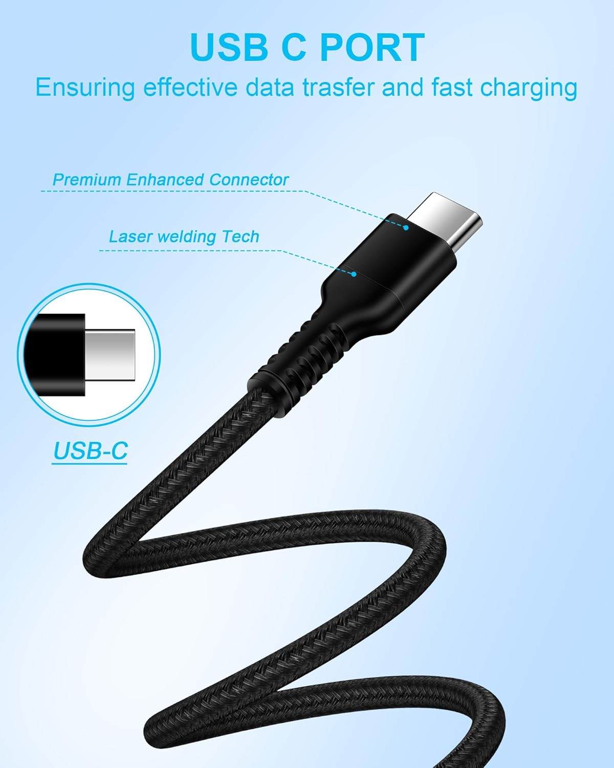 USB-C CarPlay Cable Fast Charging iPhone 17 16 15 3FT